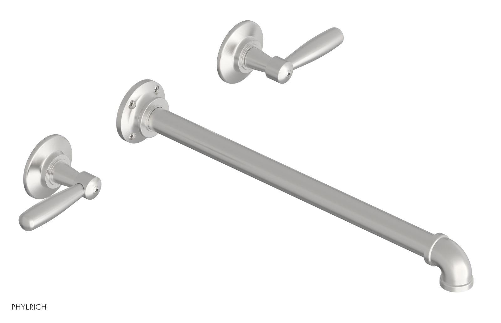 WORKS 2 Wall Lavatory Set 14" Spout - Lever Handles 221-12-14