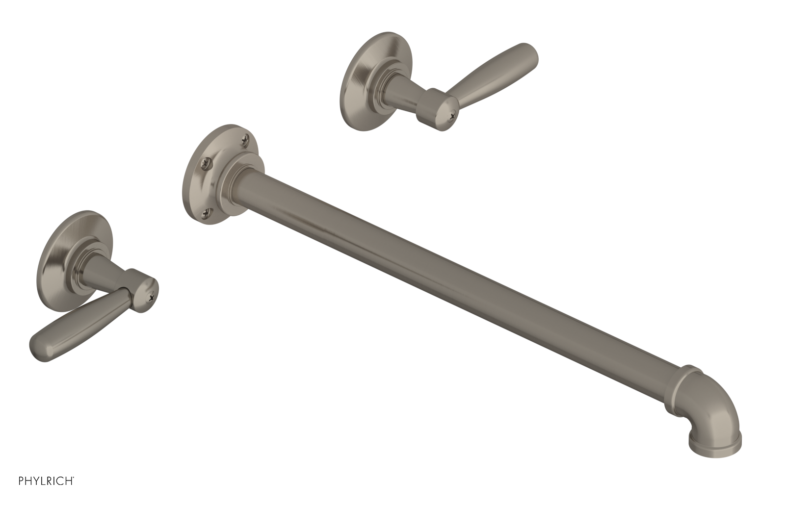 WORKS 2 Wall Lavatory Set 14" Spout - Lever Handles 221-12-14