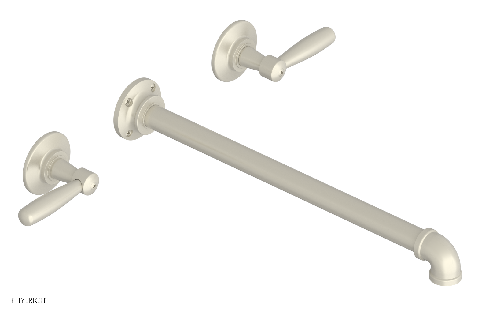 WORKS 2 Wall Lavatory Set 14" Spout - Lever Handles 221-12-14