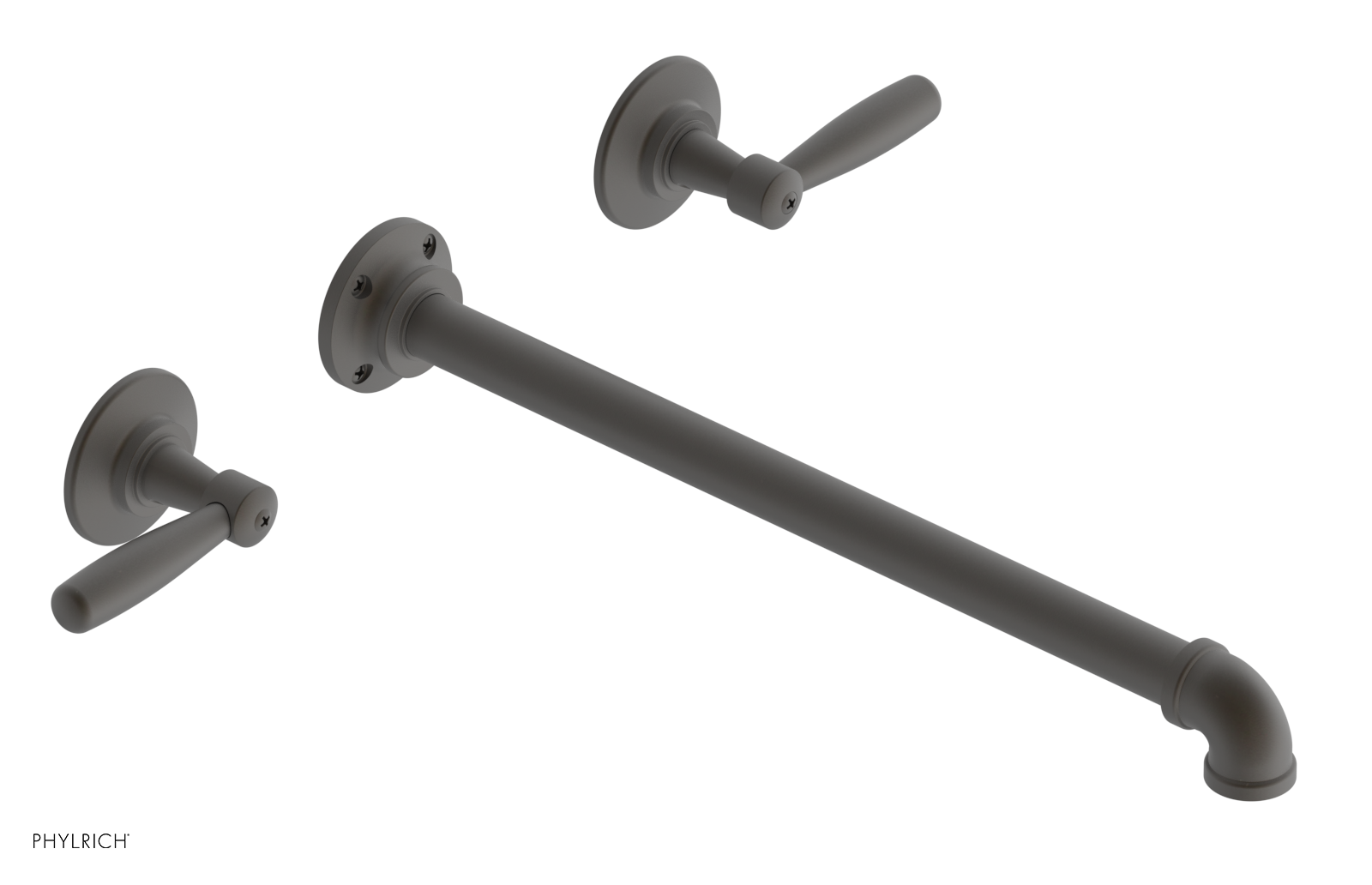 WORKS 2 Wall Lavatory Set 14" Spout - Lever Handles 221-12-14