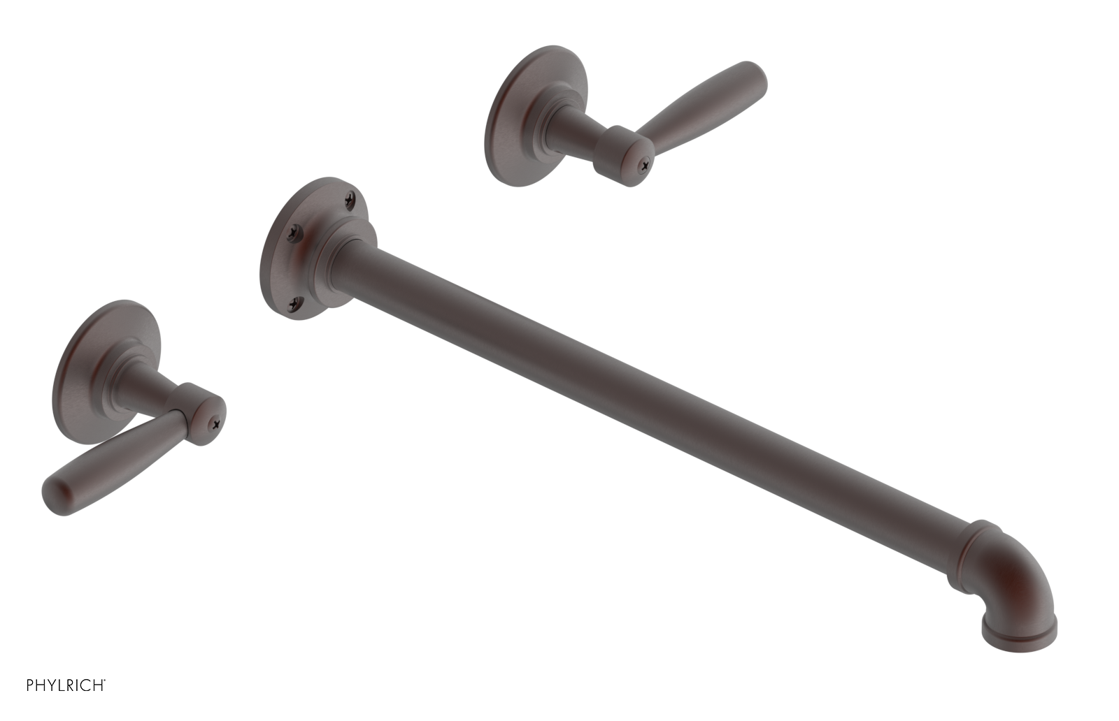 WORKS 2 Wall Lavatory Set 14" Spout - Lever Handles 221-12-14