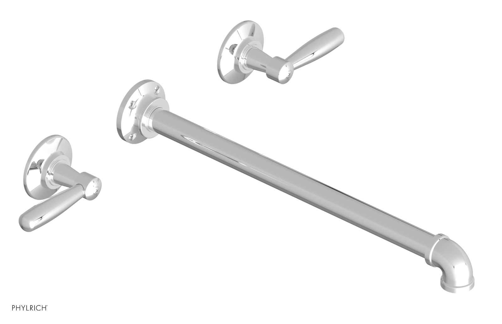 WORKS 2 Wall Lavatory Set 14" Spout - Lever Handles 221-12-14