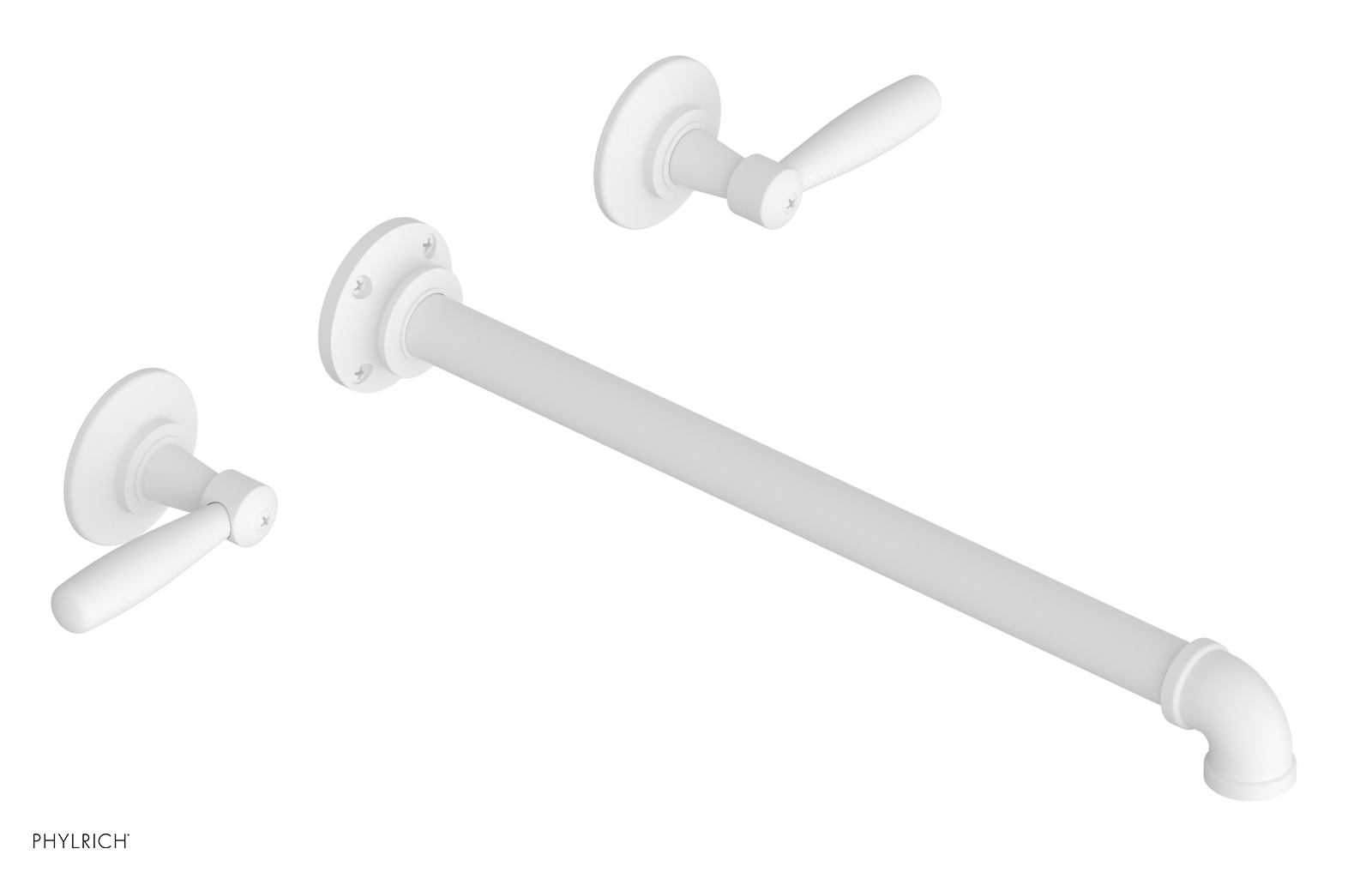 WORKS 2 Wall Lavatory Set 14" Spout - Lever Handles 221-12-14
