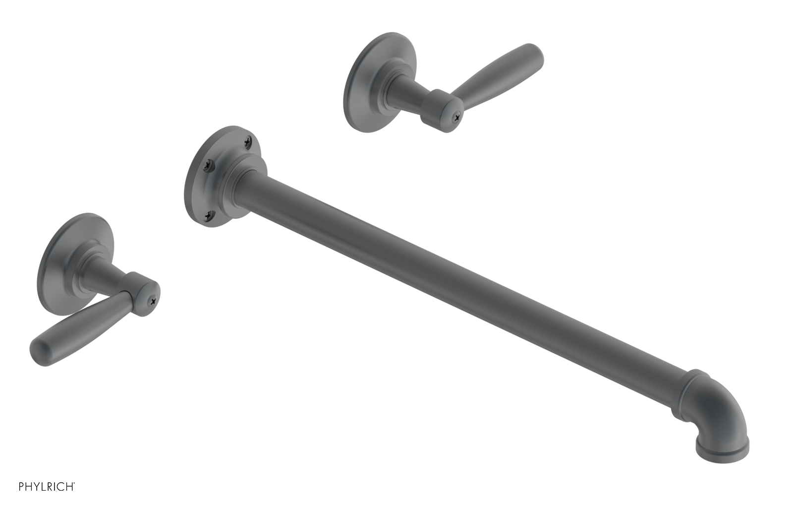 WORKS 2 Wall Lavatory Set 14" Spout - Lever Handles 221-12-14