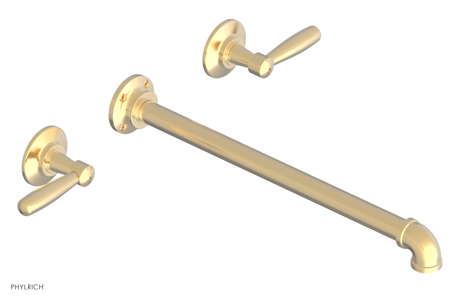 WORKS 2 Wall Lavatory Set 14" Spout - Lever Handles 221-12-14