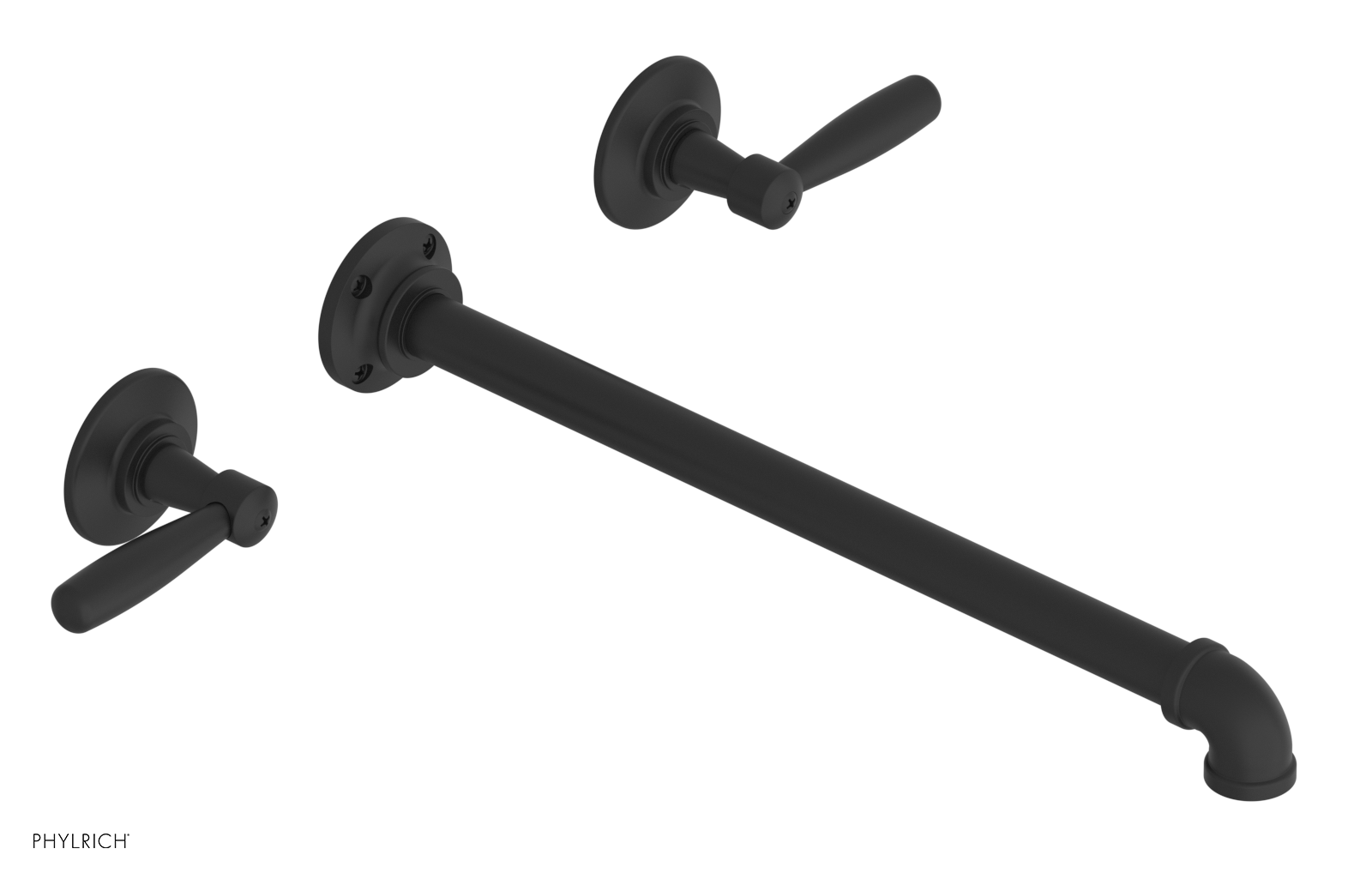 WORKS 2 Wall Lavatory Set 14" Spout - Lever Handles 221-12-14