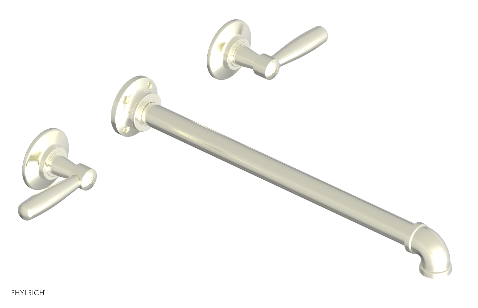 WORKS 2 Wall Lavatory Set 14" Spout - Lever Handles 221-12-14