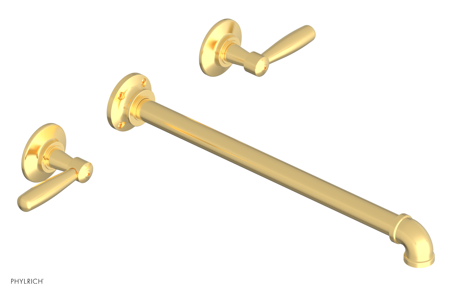 WORKS 2 Wall Lavatory Set 14" Spout - Lever Handles 221-12-14