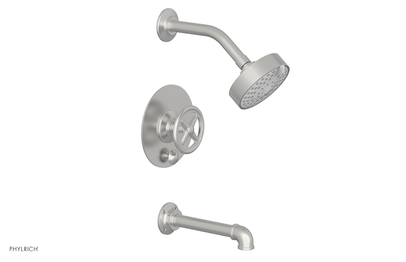 WORKS 2 - Pressure Balance Tub & Shower Set - Cross Handle 221-28
