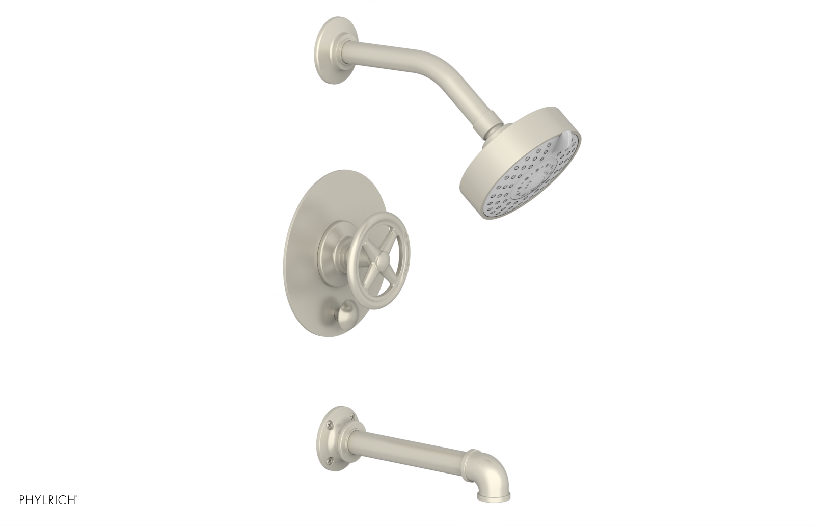 WORKS 2 - Pressure Balance Tub & Shower Set - Cross Handle 221-28