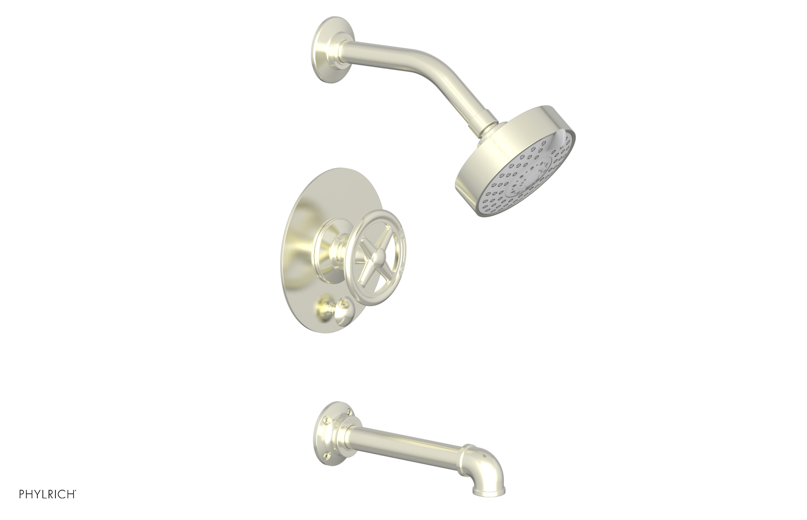 WORKS 2 - Pressure Balance Tub & Shower Set - Cross Handle 221-28