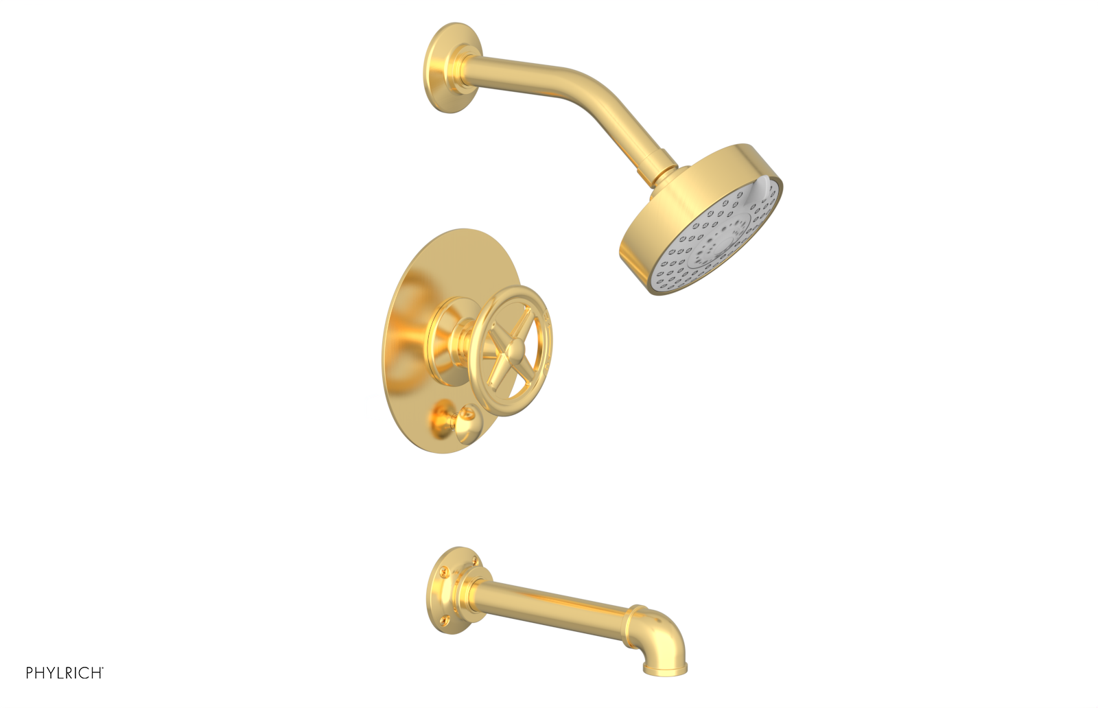 WORKS 2 - Pressure Balance Tub & Shower Set - Cross Handle 221-28