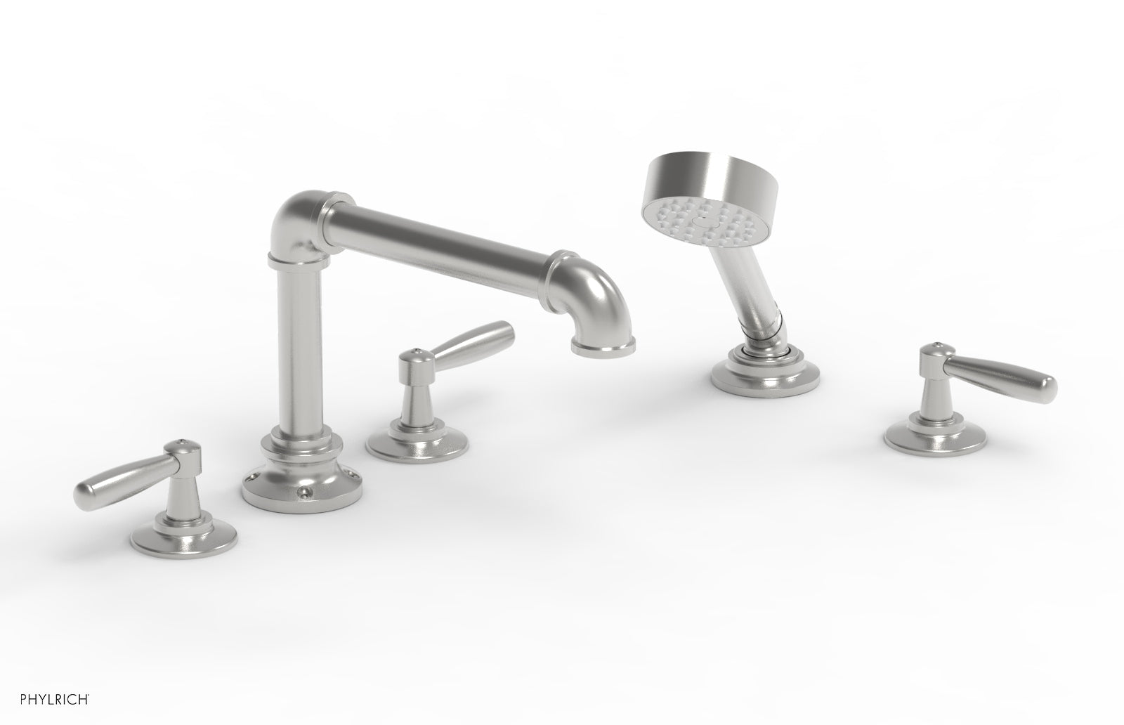 WORKS 2 Deck Tub Set with Hand Shower - Lever Handles 221-49