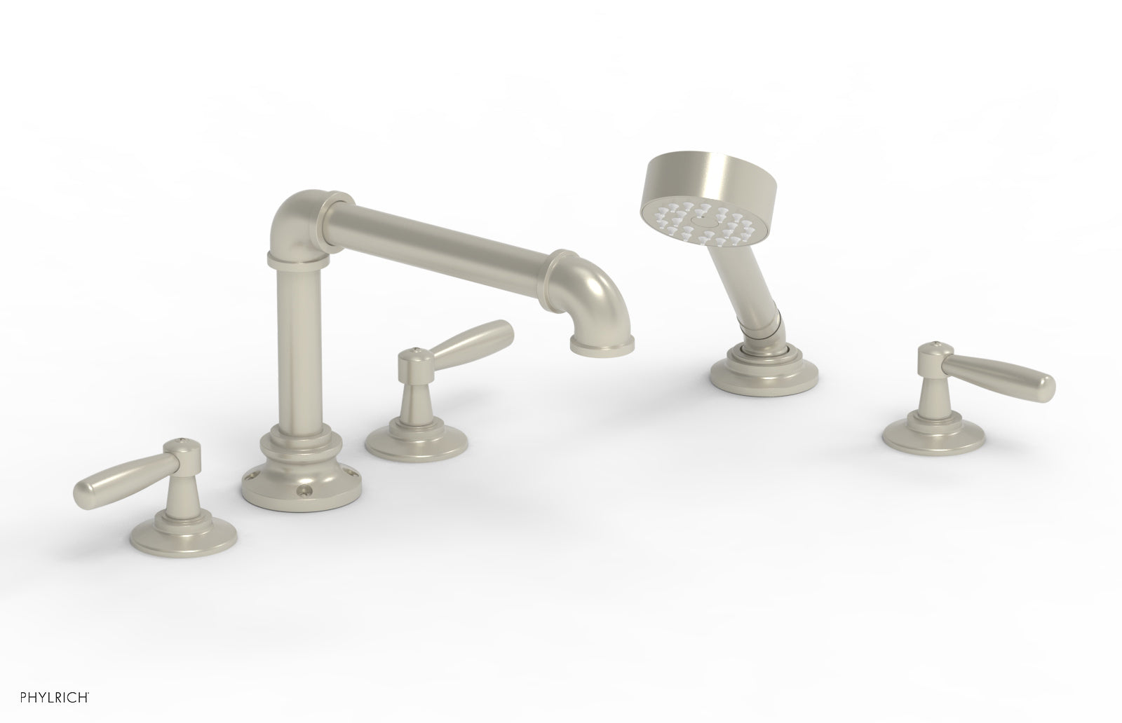 WORKS 2 Deck Tub Set with Hand Shower - Lever Handles 221-49