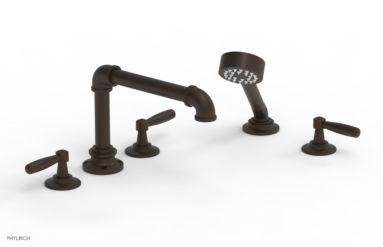 WORKS 2 Deck Tub Set with Hand Shower - Lever Handles 221-49