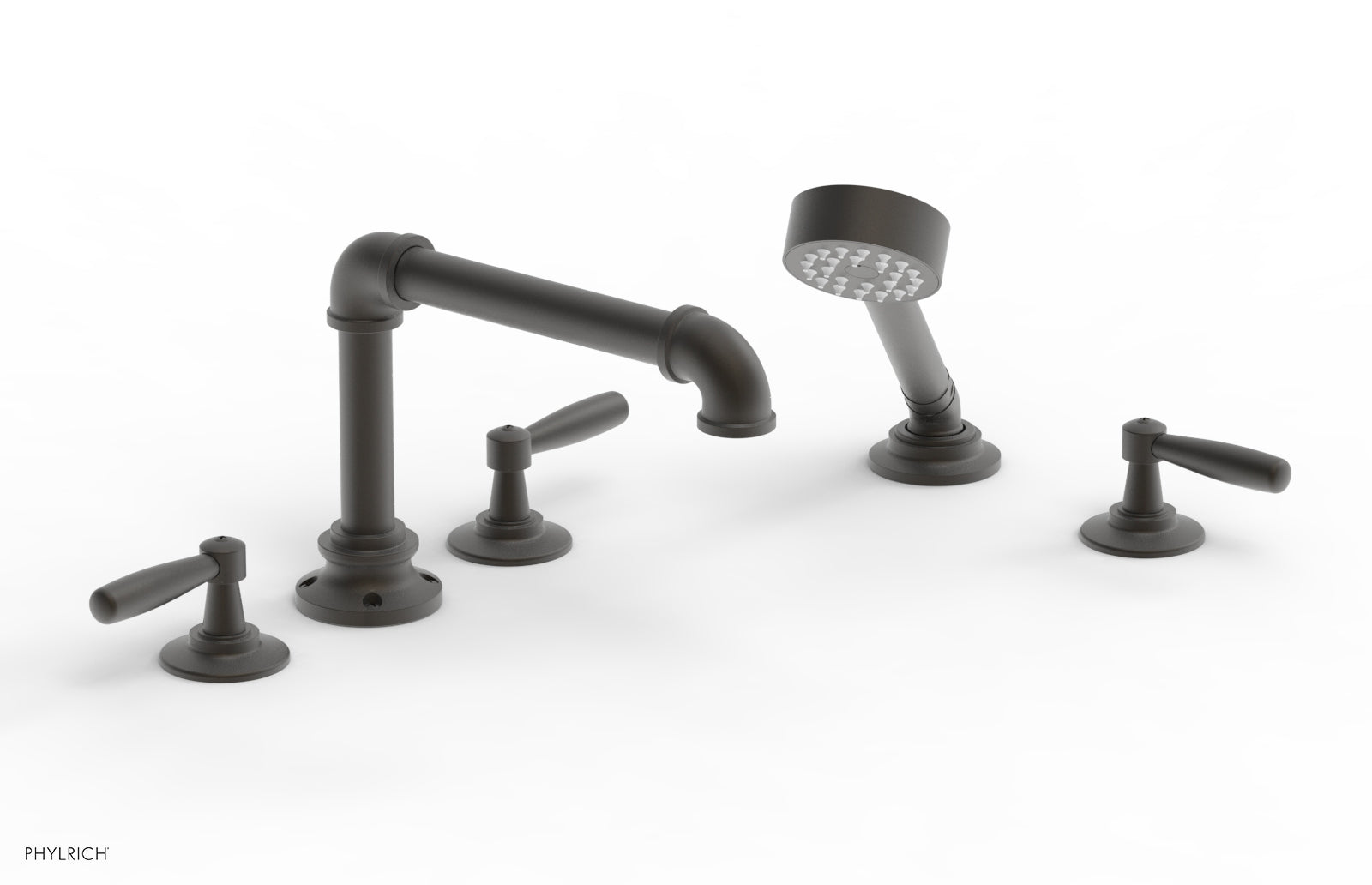 WORKS 2 Deck Tub Set with Hand Shower - Lever Handles 221-49