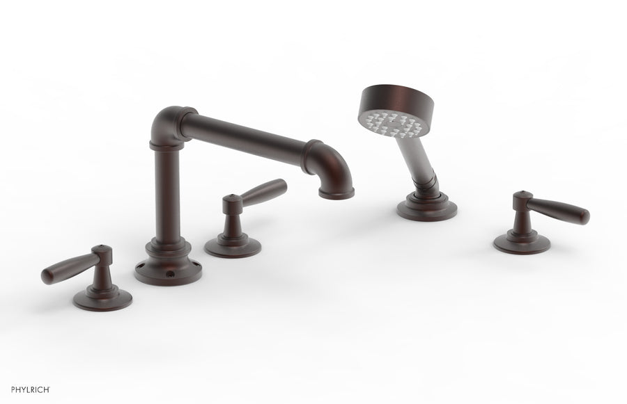 WORKS 2 Deck Tub Set with Hand Shower - Lever Handles 221-49