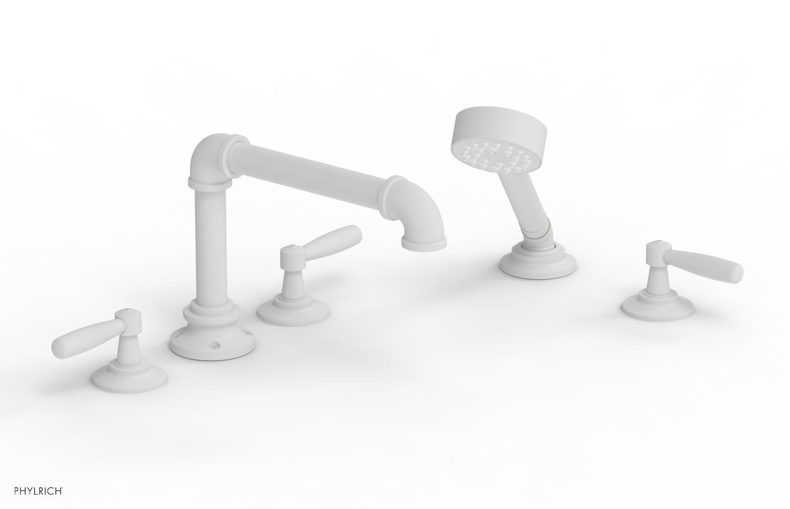 WORKS 2 Deck Tub Set with Hand Shower - Lever Handles 221-49