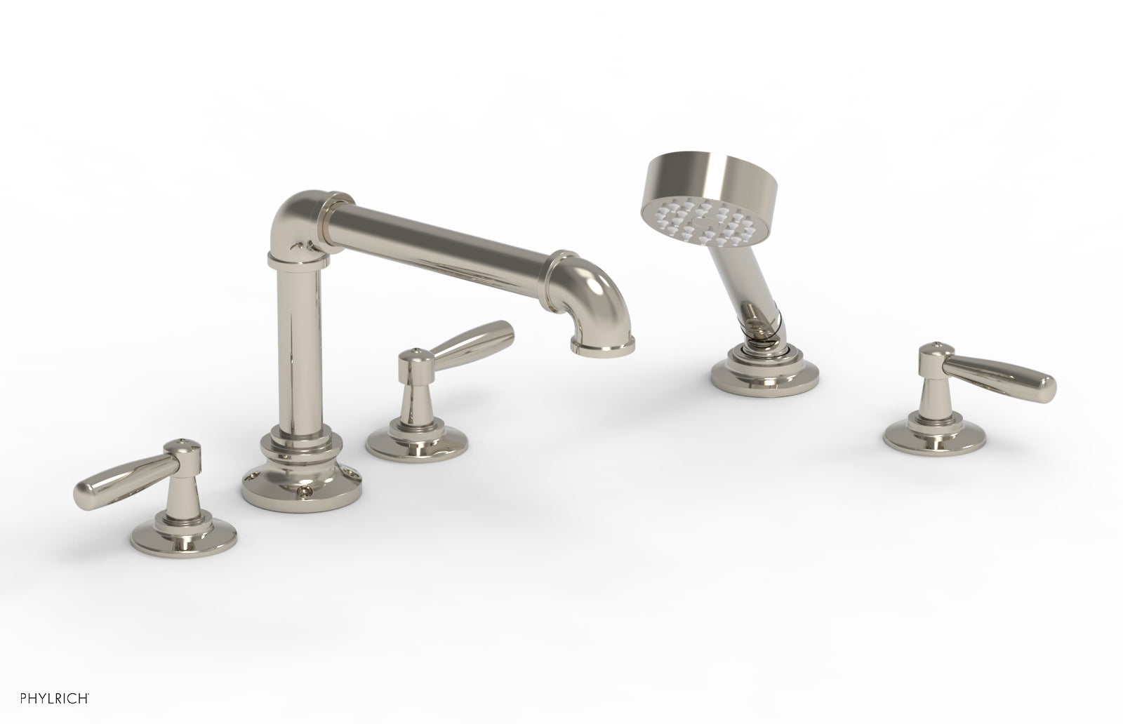 WORKS 2 Deck Tub Set with Hand Shower - Lever Handles 221-49