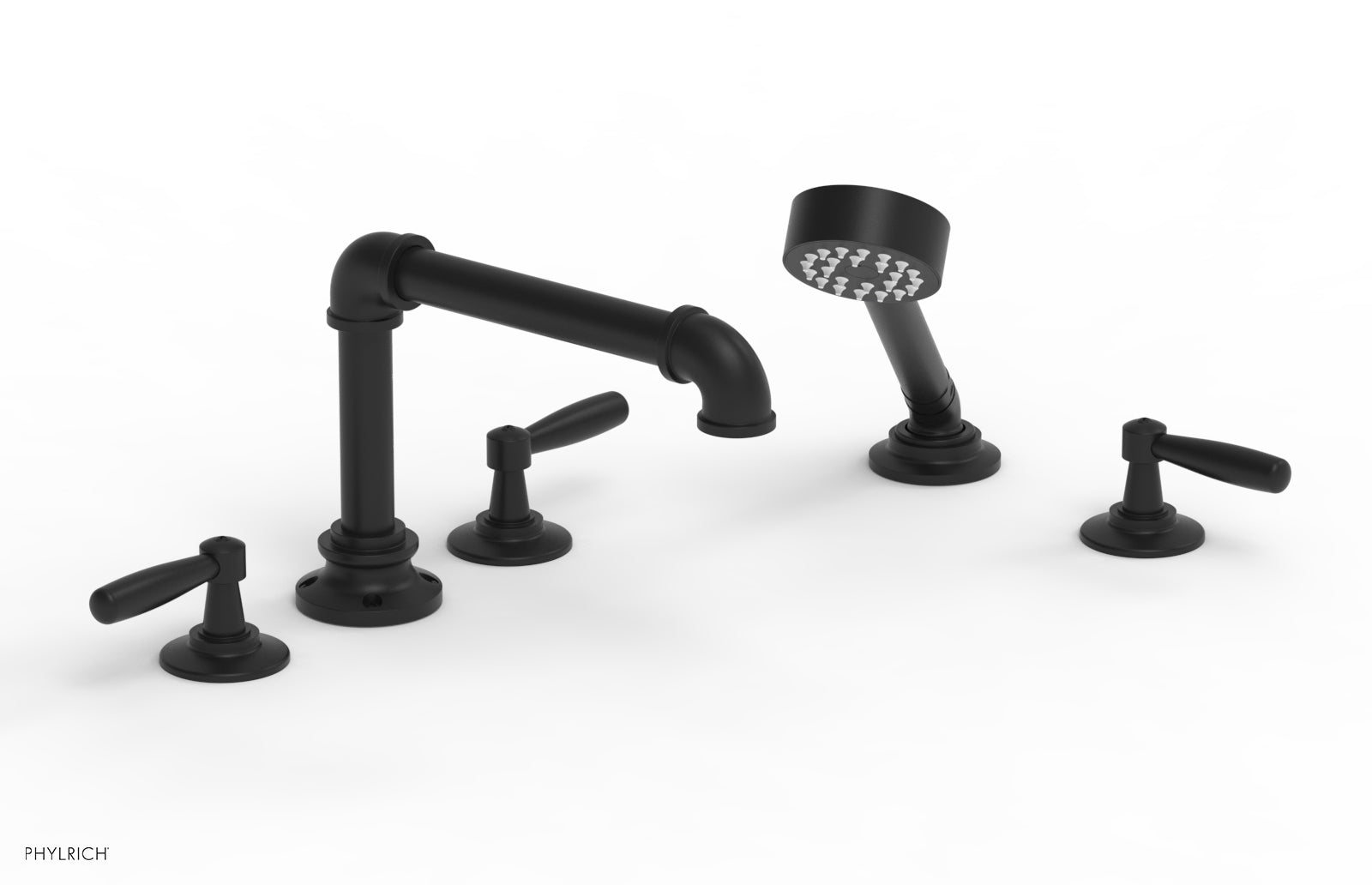 WORKS 2 Deck Tub Set with Hand Shower - Lever Handles 221-49