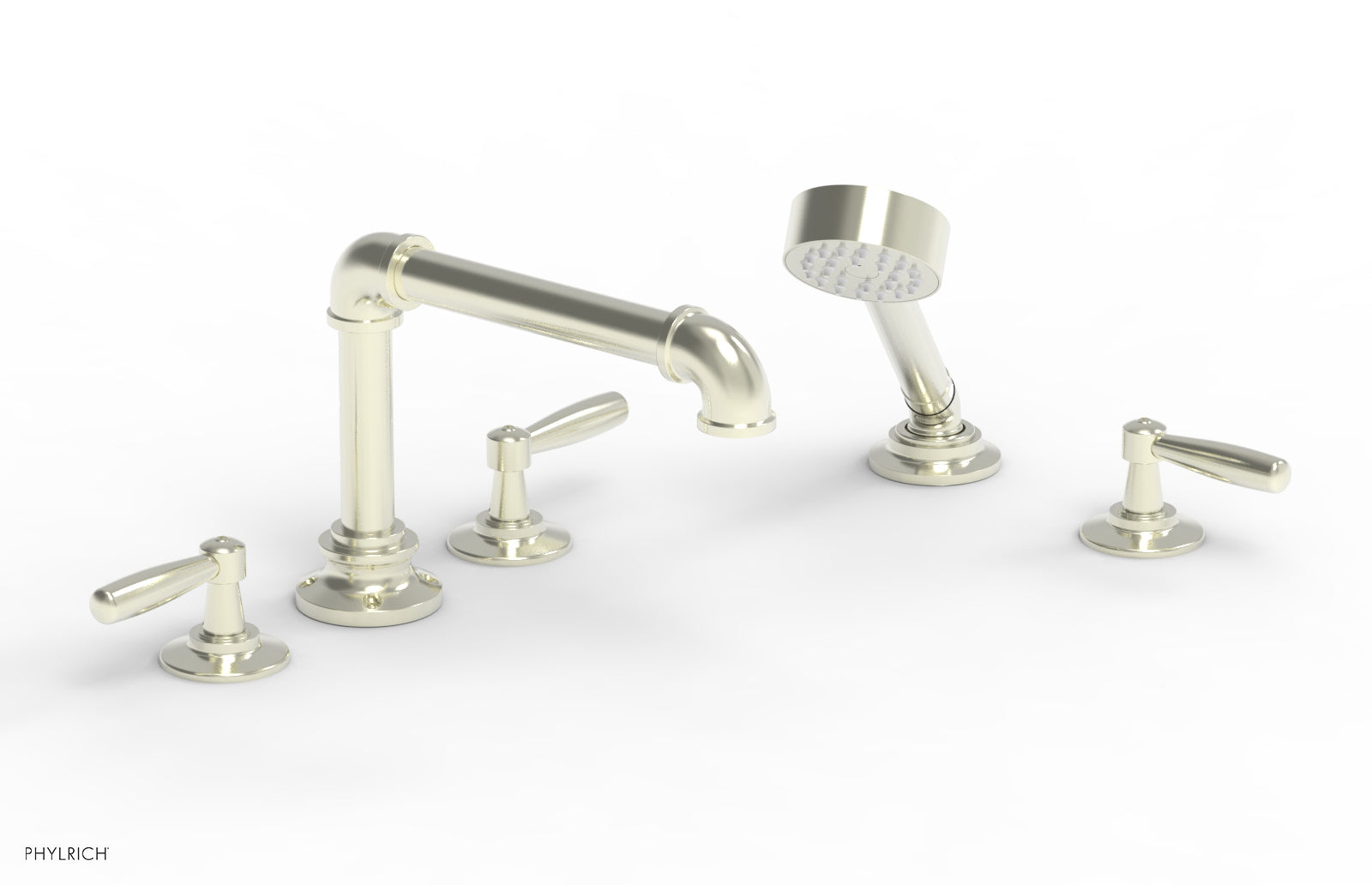 WORKS 2 Deck Tub Set with Hand Shower - Lever Handles 221-49