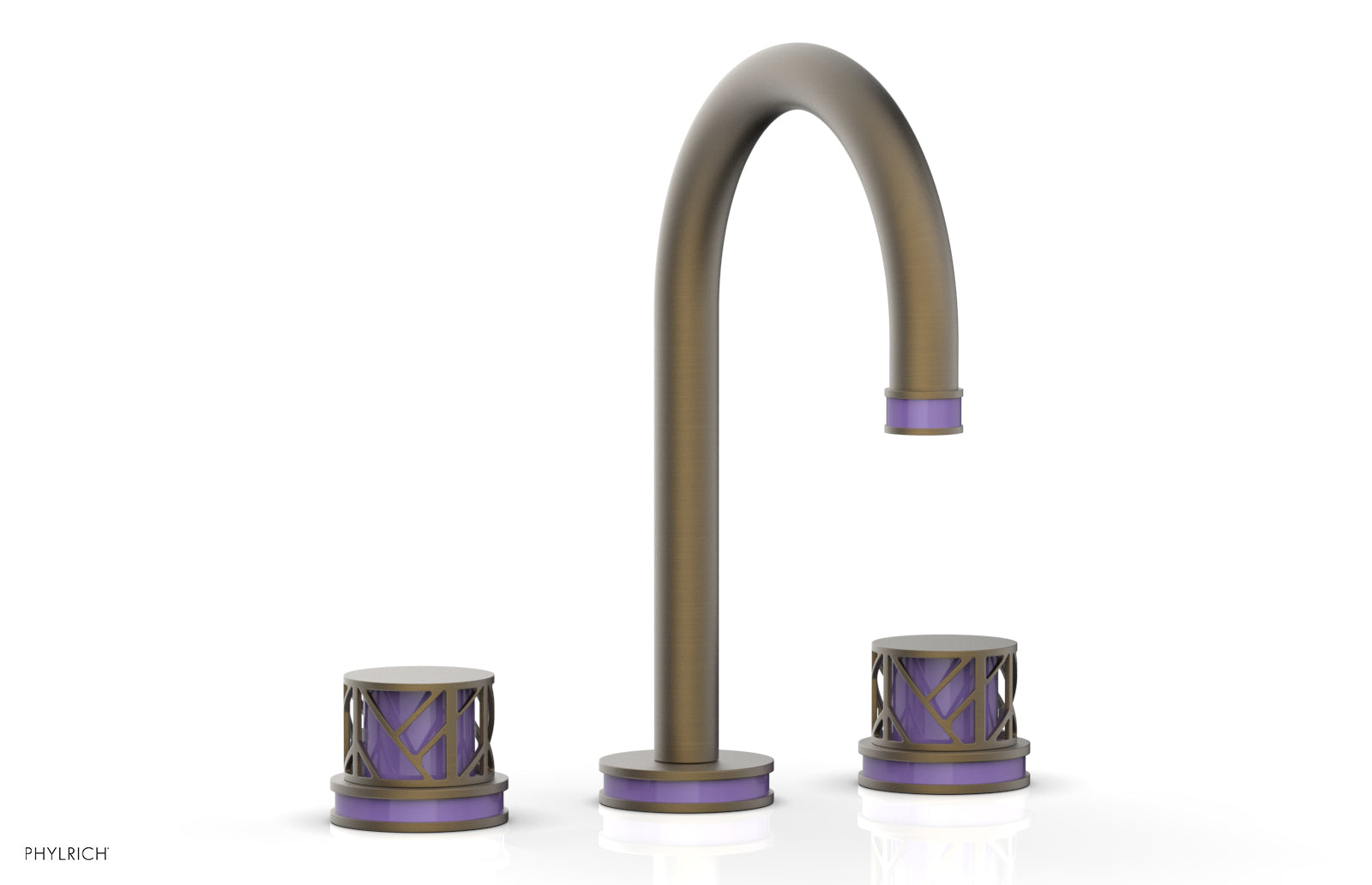 JOLIE Widespread Faucet - Round Handles with "Purple" Accents 222-01