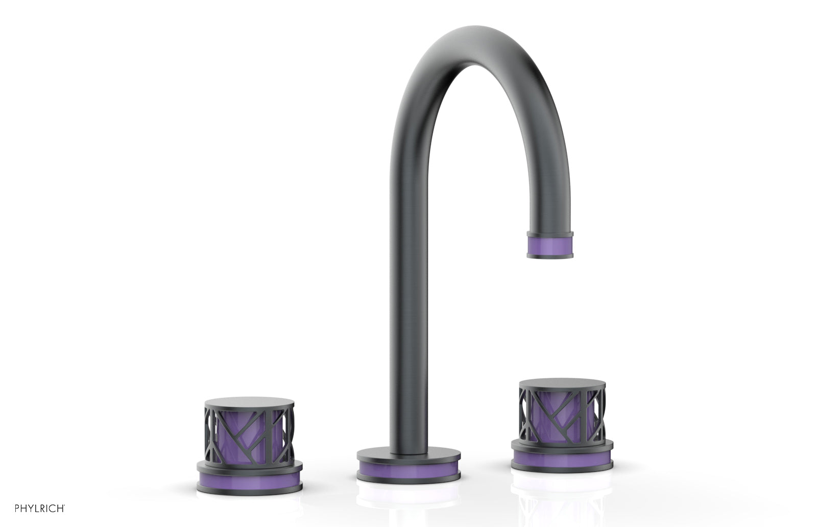 JOLIE Widespread Faucet - Round Handles with "Purple" Accents 222-01