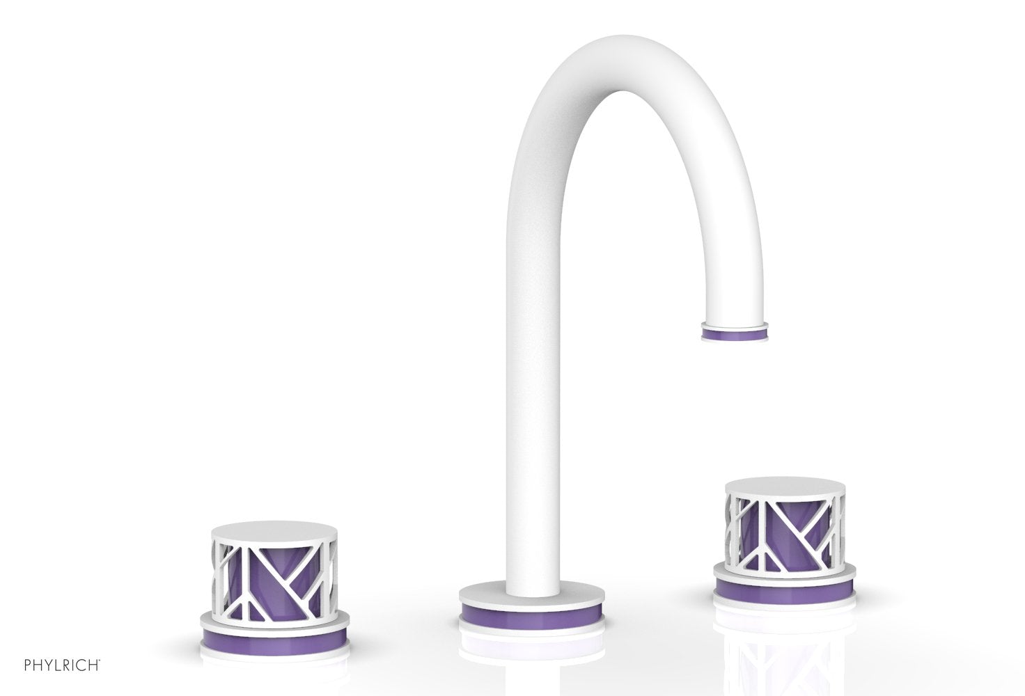 JOLIE Widespread Faucet - Round Handles with "Purple" Accents 222-01