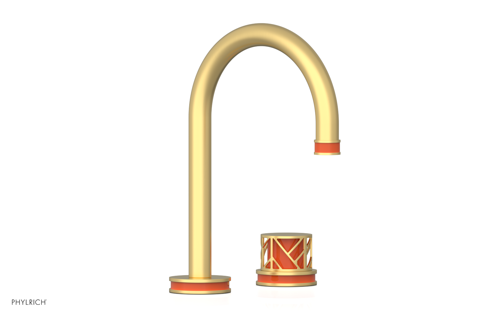 JOLIE Single Handle Faucet - Round Handle with "Orange" Accents 222-06
