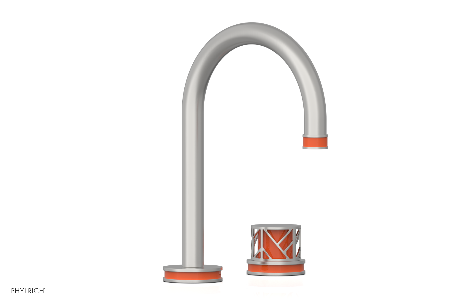 JOLIE Single Handle Faucet - Round Handle with "Orange" Accents 222-06