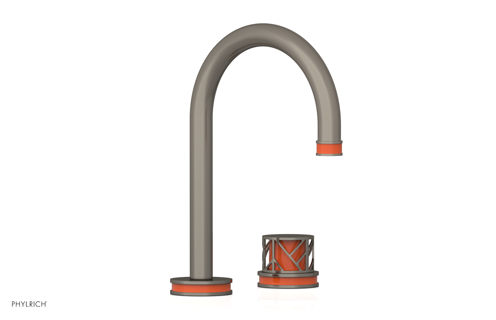 JOLIE Single Handle Faucet - Round Handle with "Orange" Accents 222-06