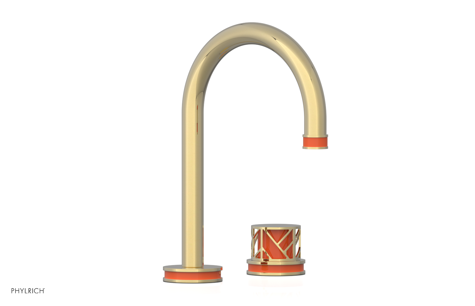 JOLIE Single Handle Faucet - Round Handle with "Orange" Accents 222-06