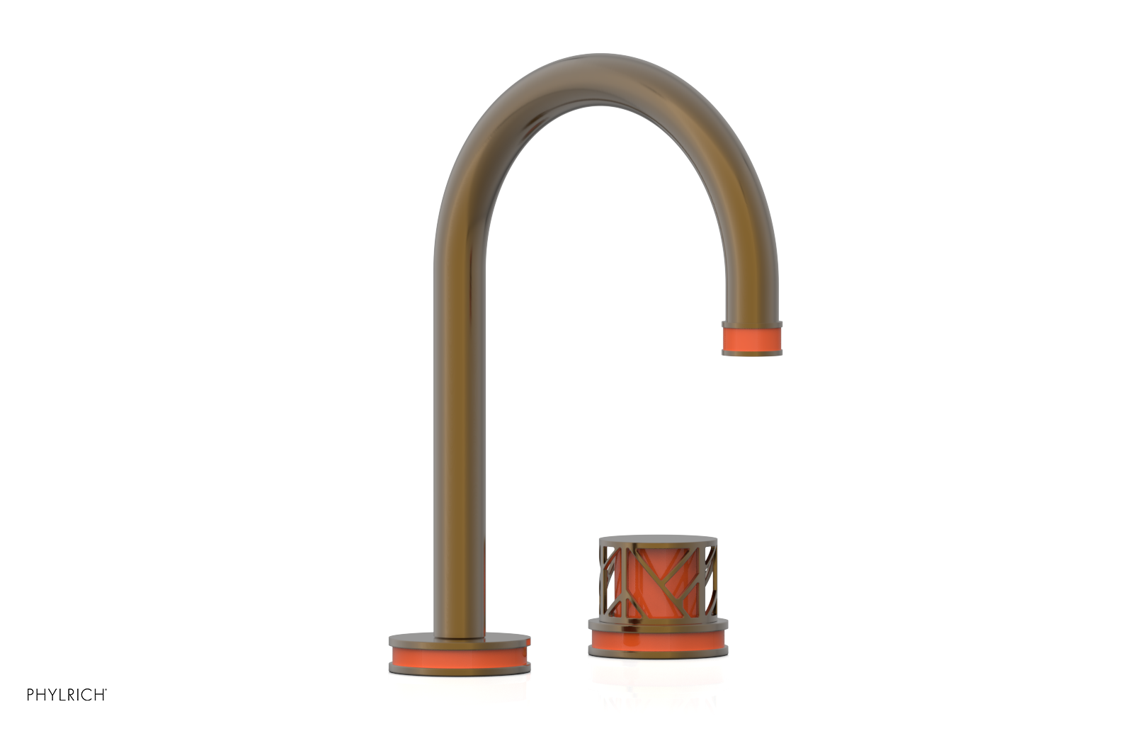 JOLIE Single Handle Faucet - Round Handle with "Orange" Accents 222-06
