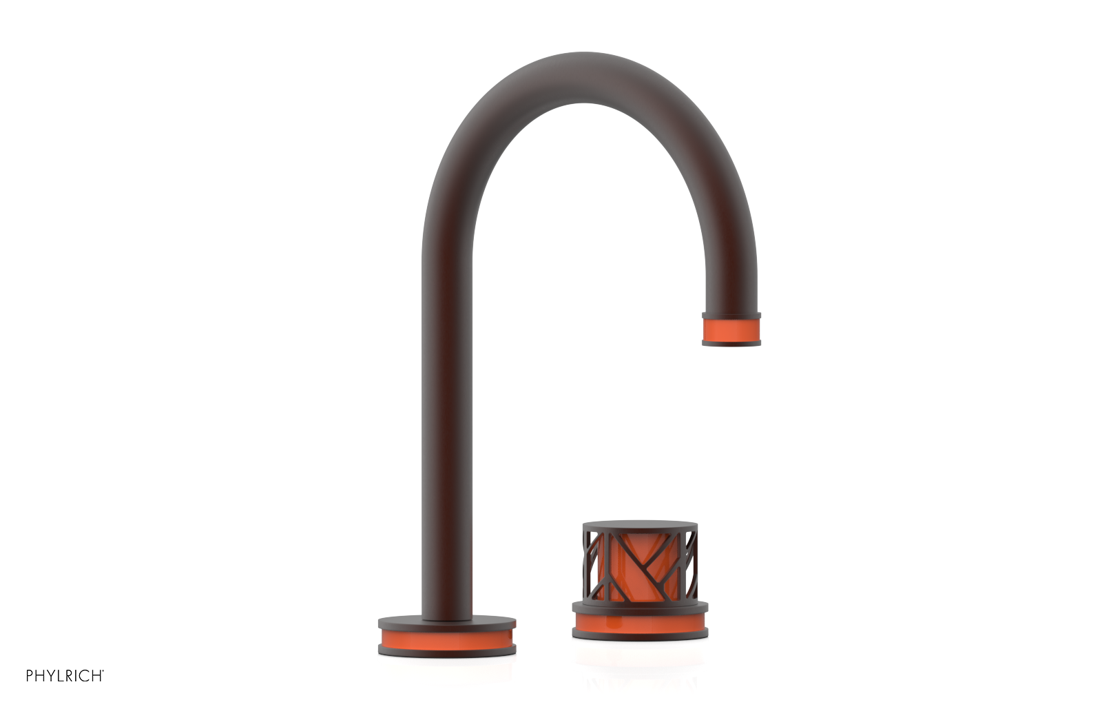 JOLIE Single Handle Faucet - Round Handle with "Orange" Accents 222-06