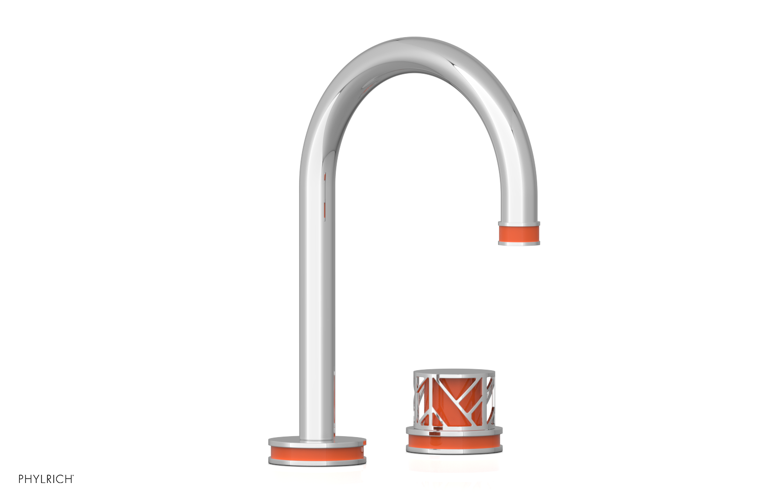 JOLIE Single Handle Faucet - Round Handle with "Orange" Accents 222-06