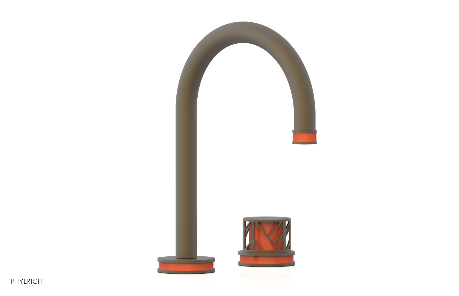 JOLIE Single Handle Faucet - Round Handle with "Orange" Accents 222-06
