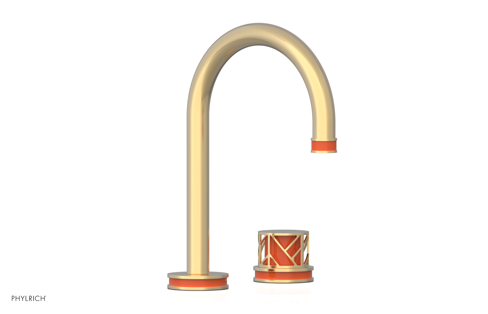 JOLIE Single Handle Faucet - Round Handle with "Orange" Accents 222-06