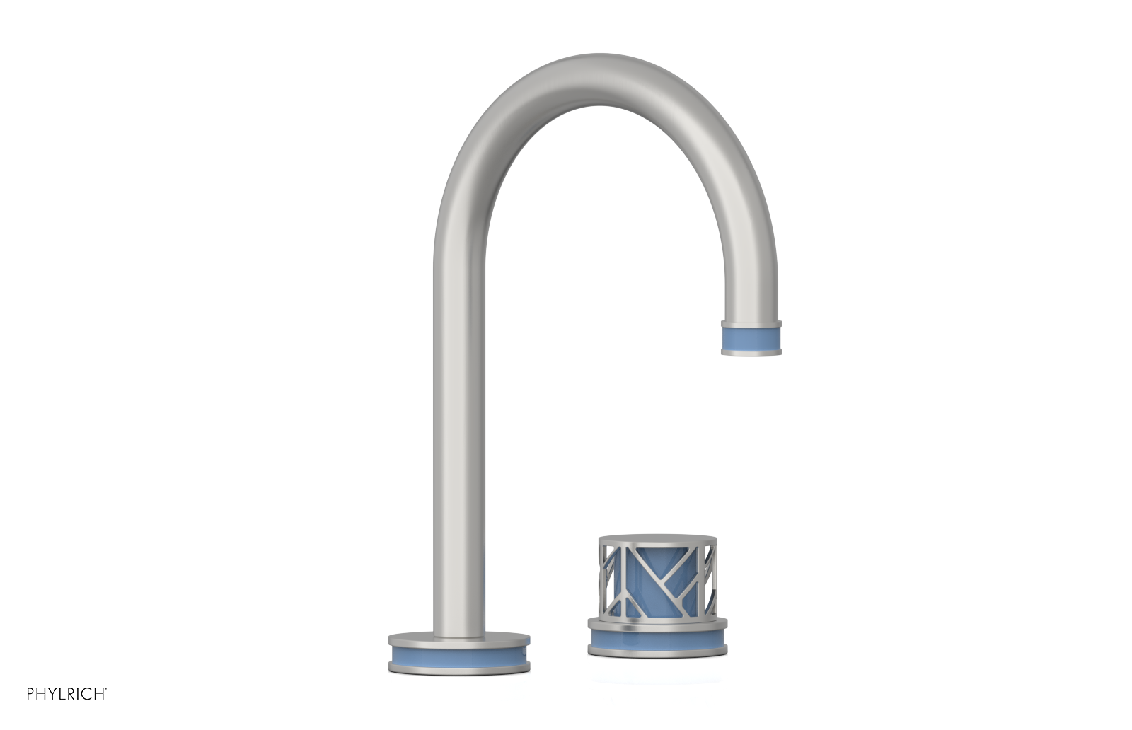 JOLIE Single Handle Faucet - Round Handle with "Light Blue" Accents 222-06