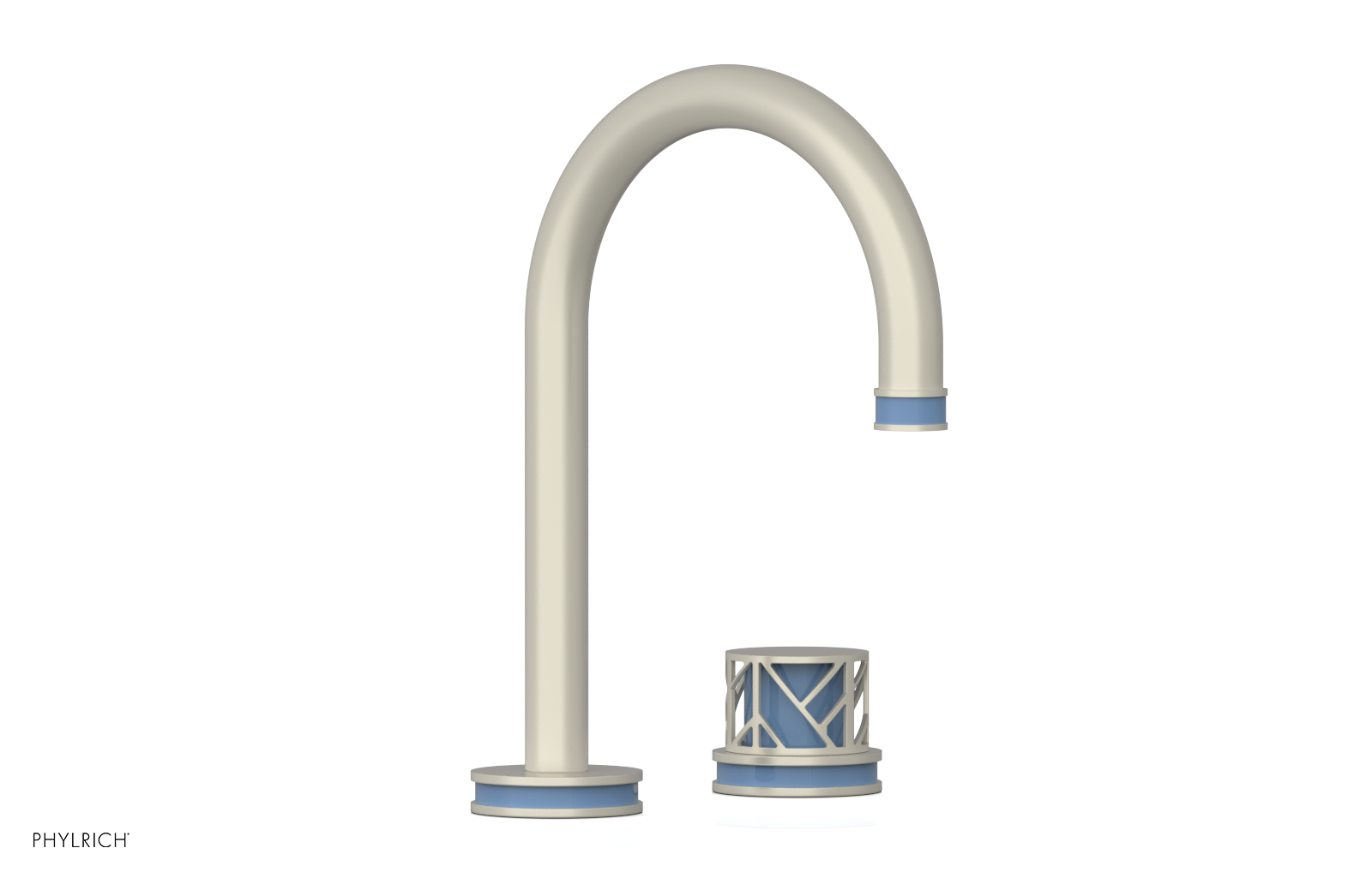 JOLIE Single Handle Faucet - Round Handle with "Light Blue" Accents 222-06