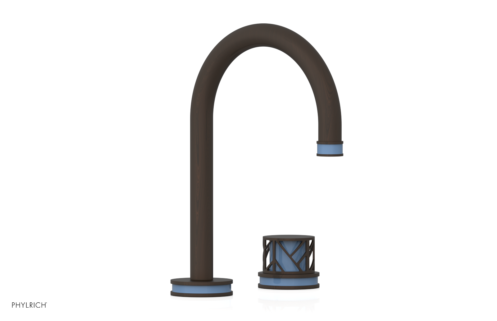 JOLIE Single Handle Faucet - Round Handle with "Light Blue" Accents 222-06