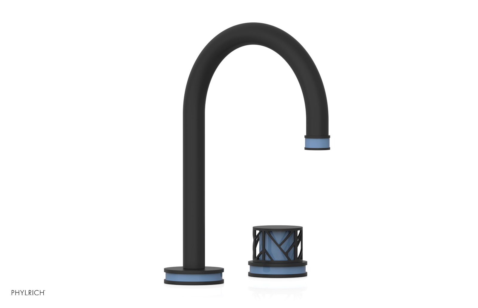 JOLIE Single Handle Faucet - Round Handle with "Light Blue" Accents 222-06