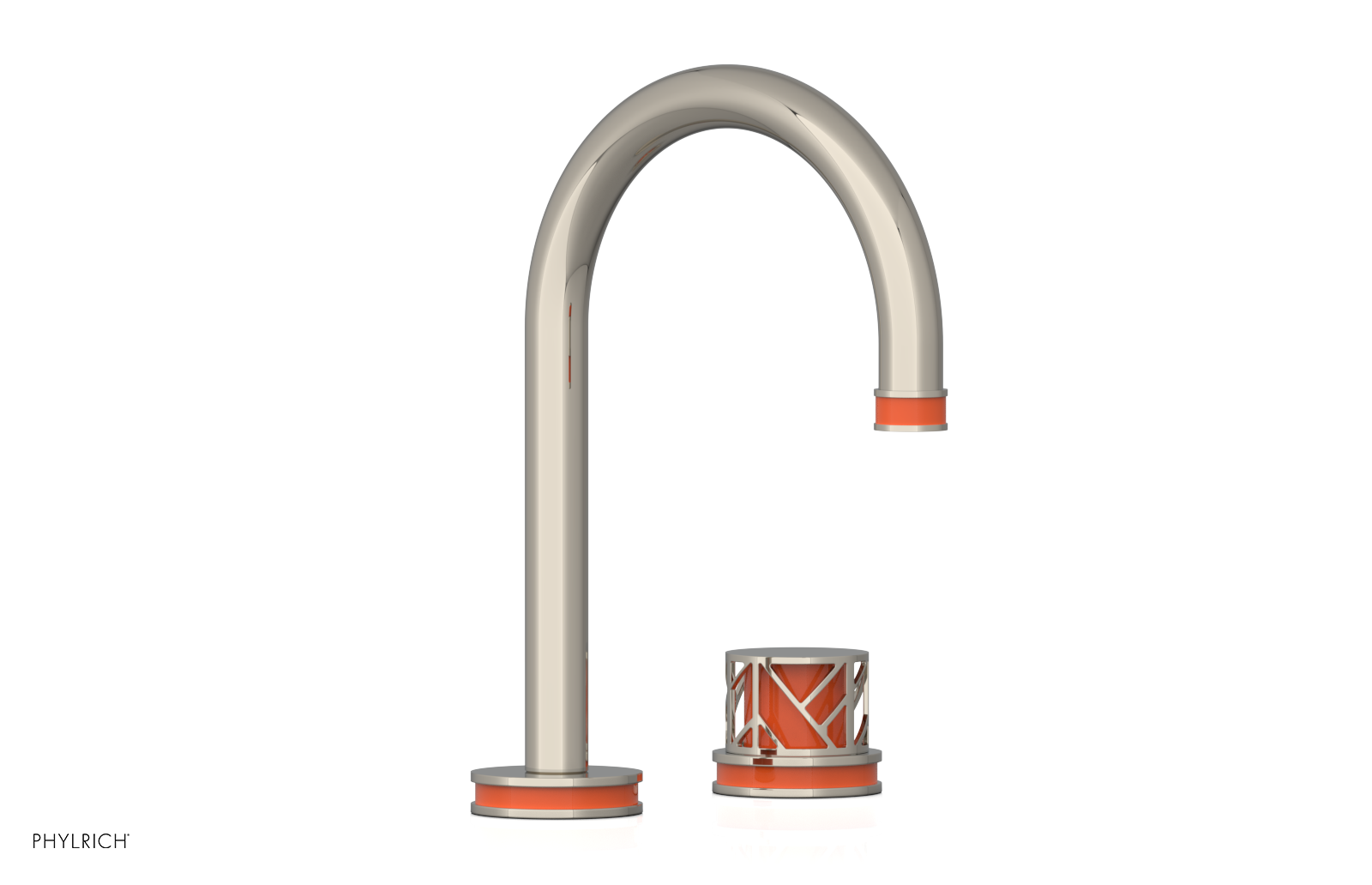 JOLIE Single Handle Faucet - Round Handle with "Orange" Accents 222-06