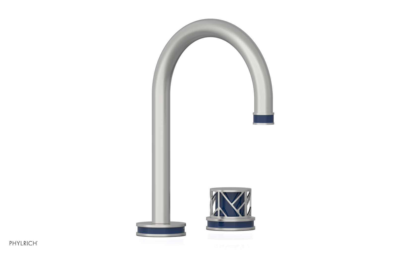 JOLIE Single Handle Faucet - Round Handle with "Navy Blue" Accents 222-06