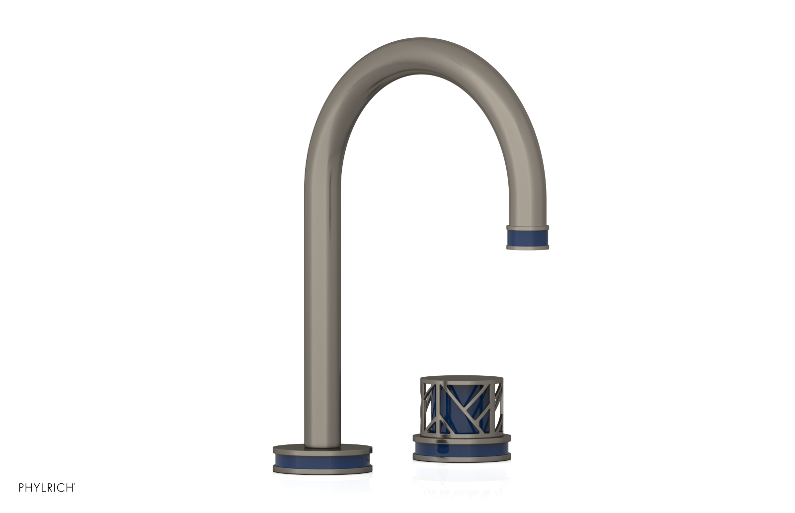 JOLIE Single Handle Faucet - Round Handle with "Navy Blue" Accents 222-06