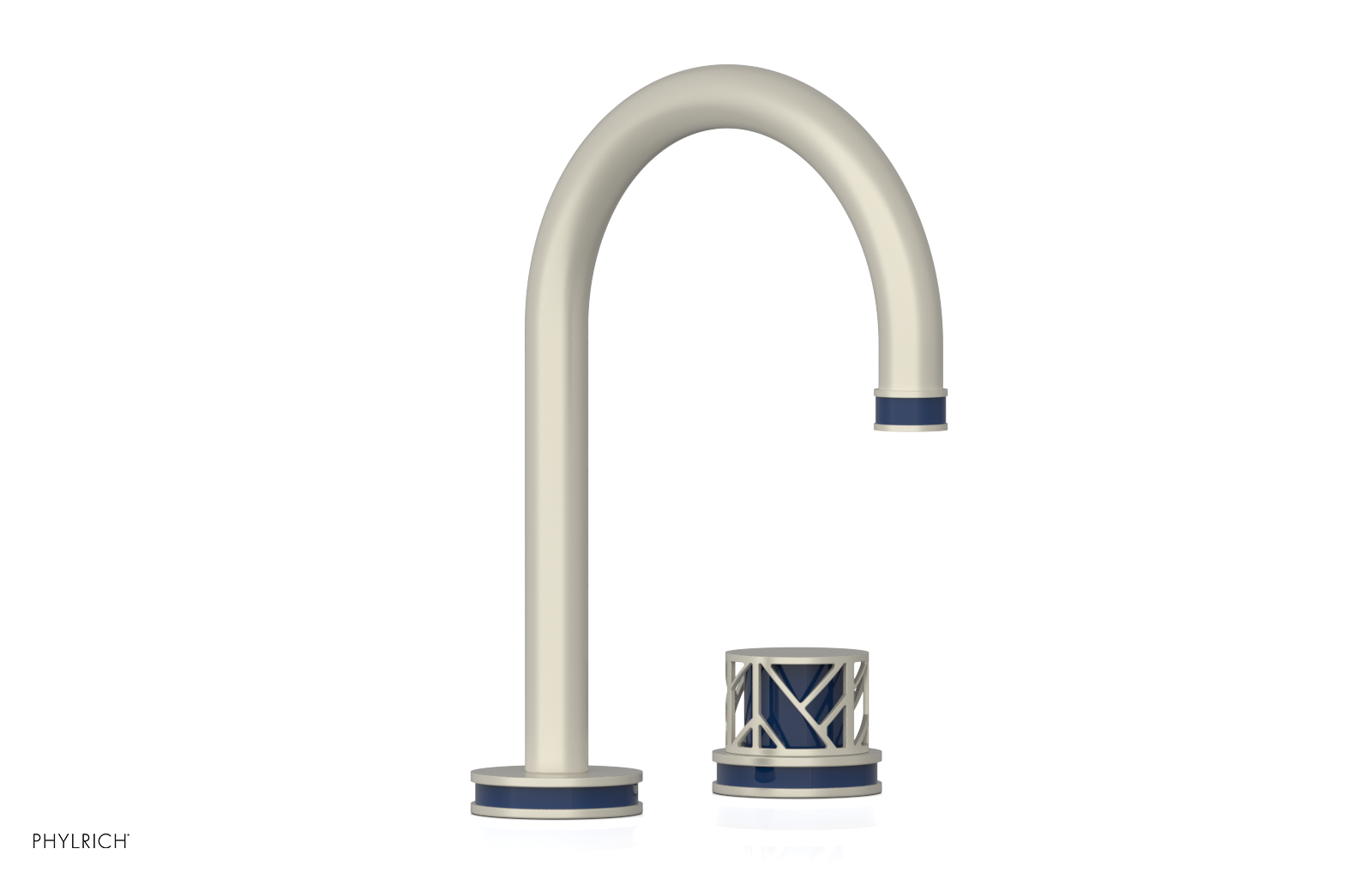 JOLIE Single Handle Faucet - Round Handle with "Navy Blue" Accents 222-06
