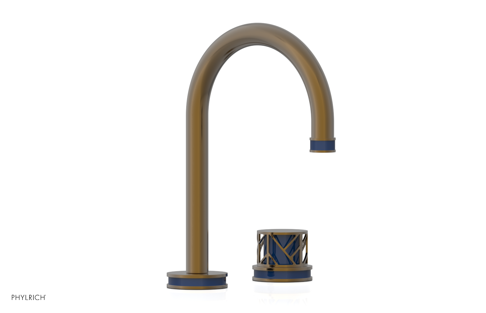 JOLIE Single Handle Faucet - Round Handle with "Navy Blue" Accents 222-06