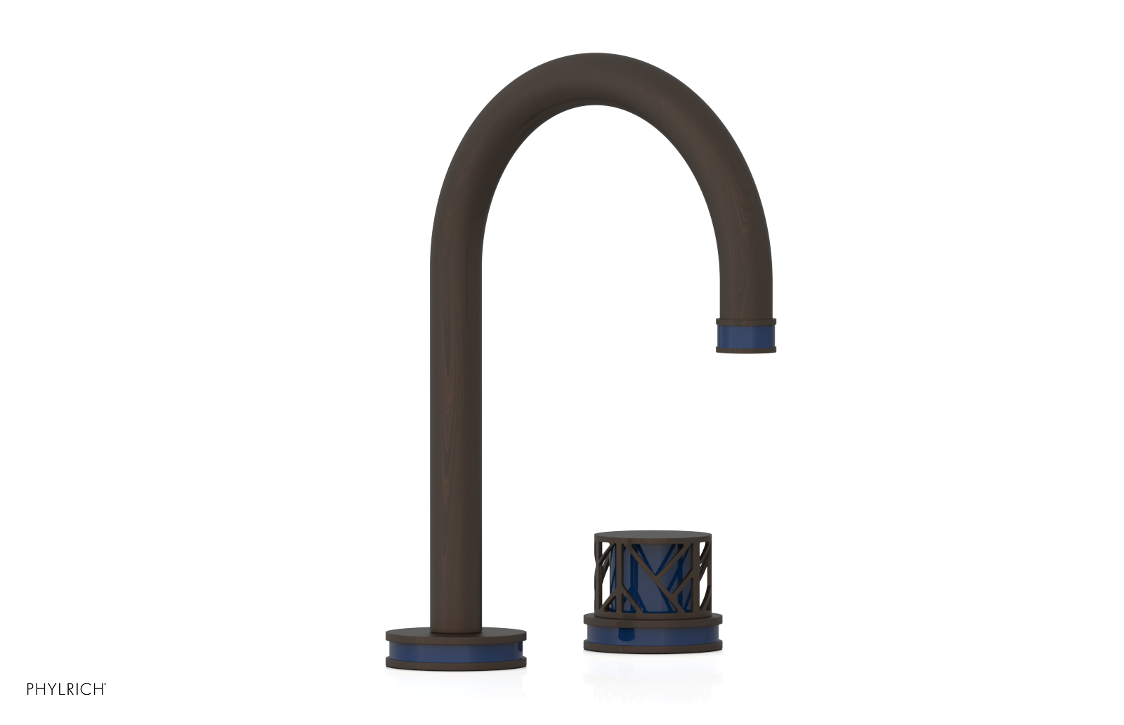 JOLIE Single Handle Faucet - Round Handle with "Navy Blue" Accents 222-06