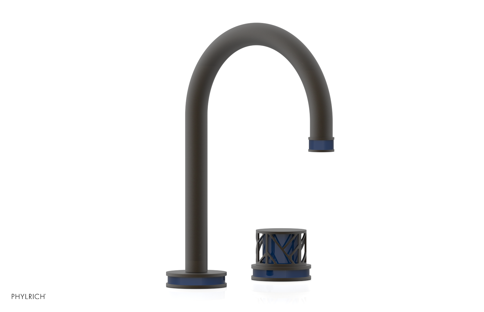 JOLIE Single Handle Faucet - Round Handle with "Navy Blue" Accents 222-06