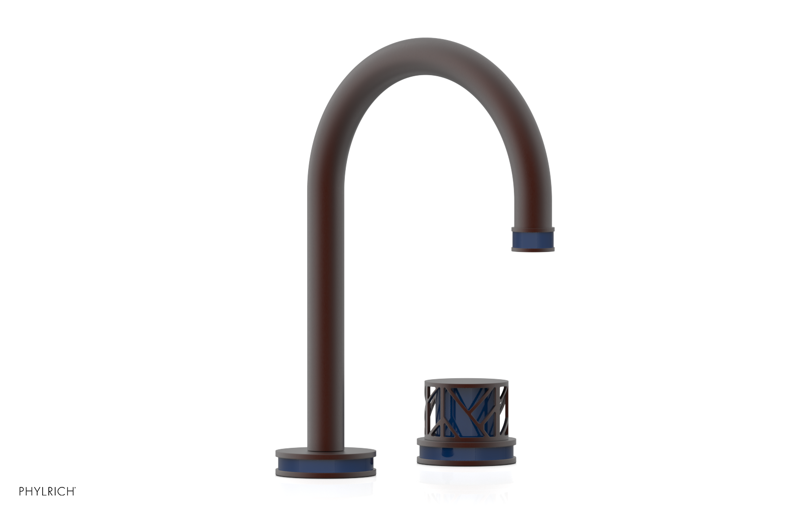 JOLIE Single Handle Faucet - Round Handle with "Navy Blue" Accents 222-06