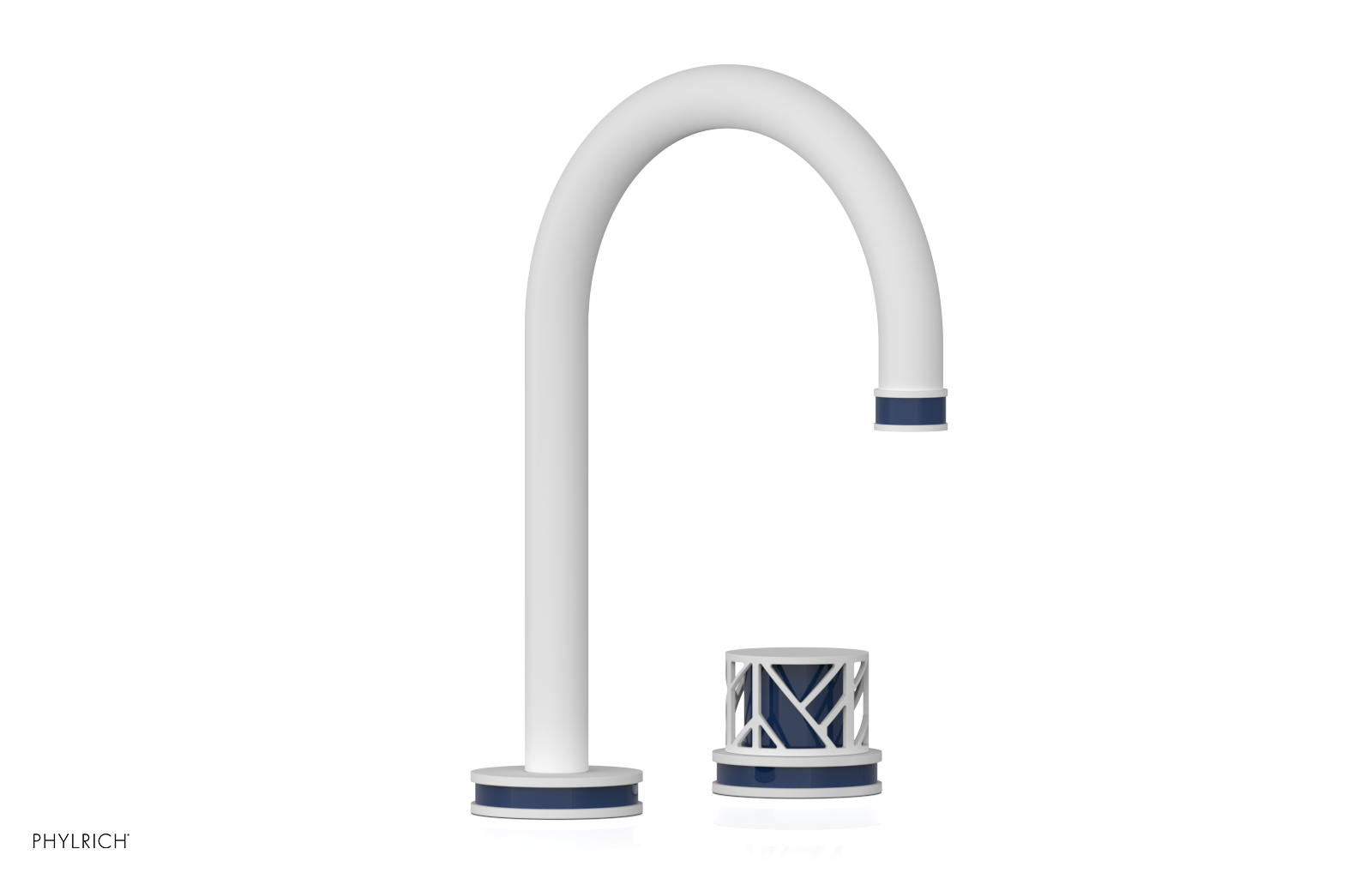 JOLIE Single Handle Faucet - Round Handle with "Navy Blue" Accents 222-06